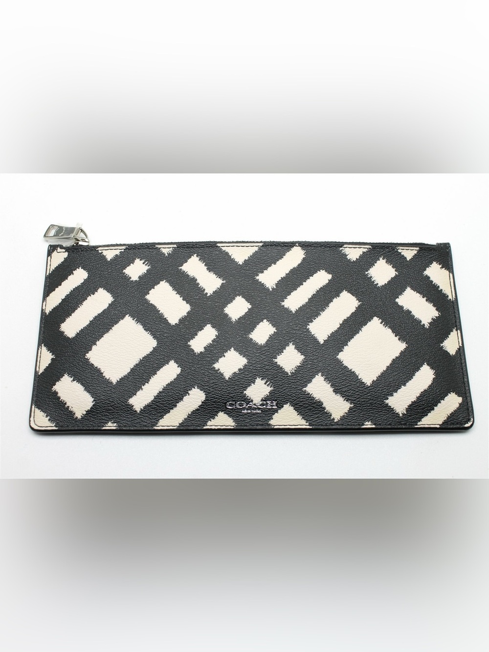 Coach Patterned Leather Pouch